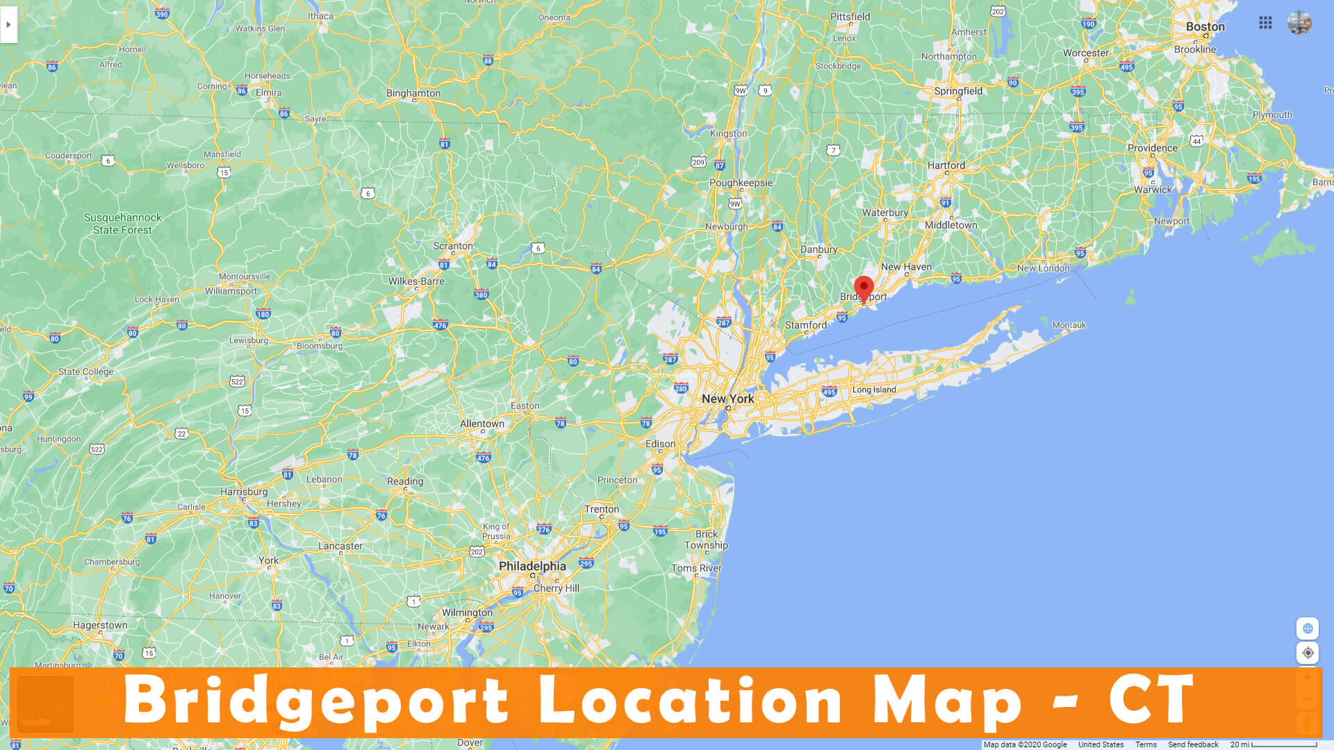 Bridgeport Location Map Connecticut